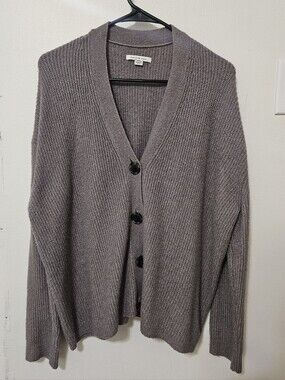 Green American Eagle Cardigan Sweater